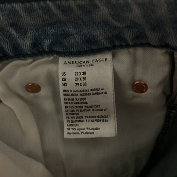 American Eagle Men’s Athletic Skinny Light Wash Jeans size 29x30 - Picture 6 of 7